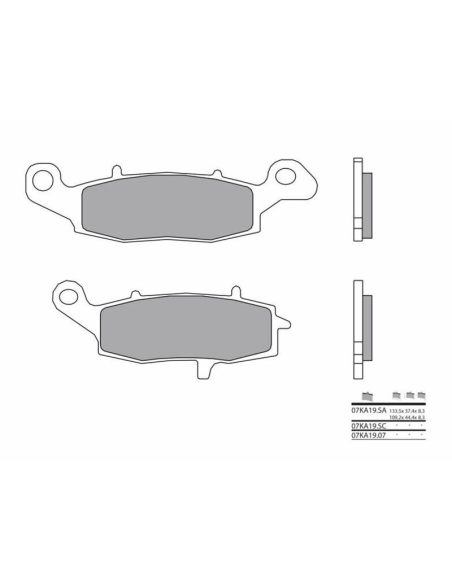 Plaquette de frein avant BREMBO 07KA19SA métal fritté Route