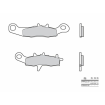 Plaquette de frein avant BREMBO 07KA22SX métal fritté Cross
