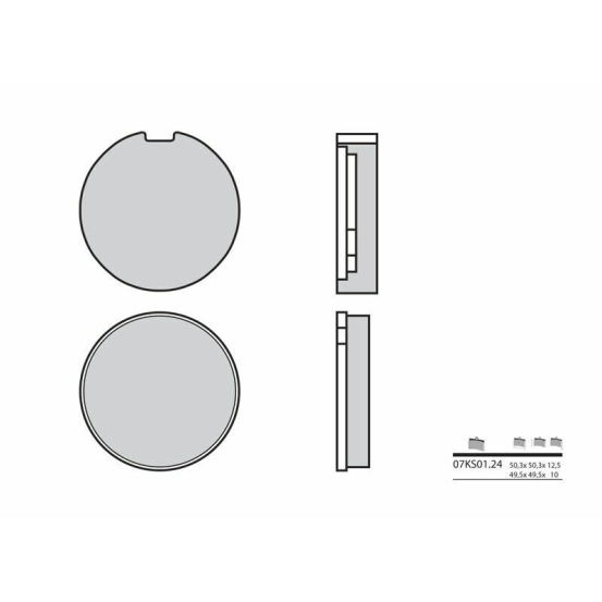 Plaquette de frein avant BREMBO 07KS0124 organique Route