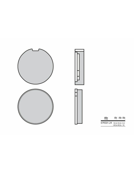 Plaquette de frein avant BREMBO 07KS0124 organique Route