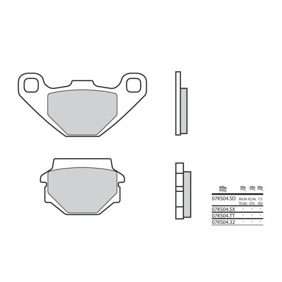 Plaquette de frein BREMBO 07KS04SD métal fritté Cross