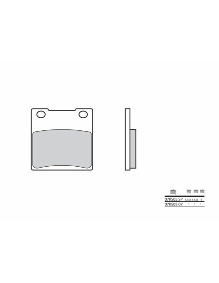 Plaquette de frein BREMBO 07KS0507 organique Route