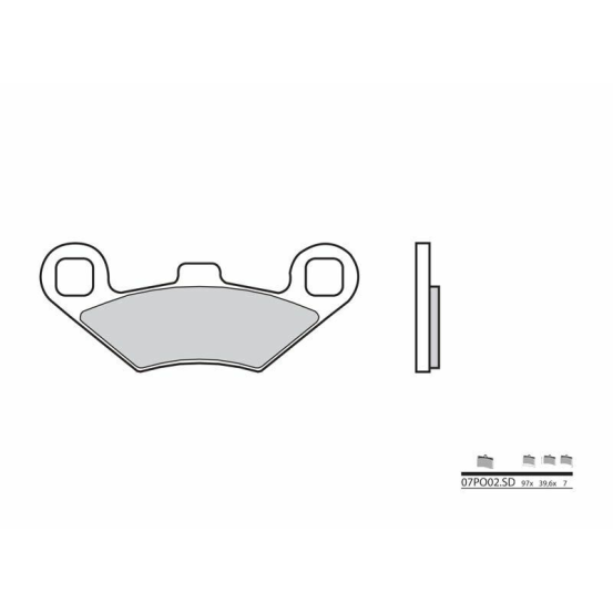 Plaquette de frein BREMBO 07PO02SD métal fritté Quad