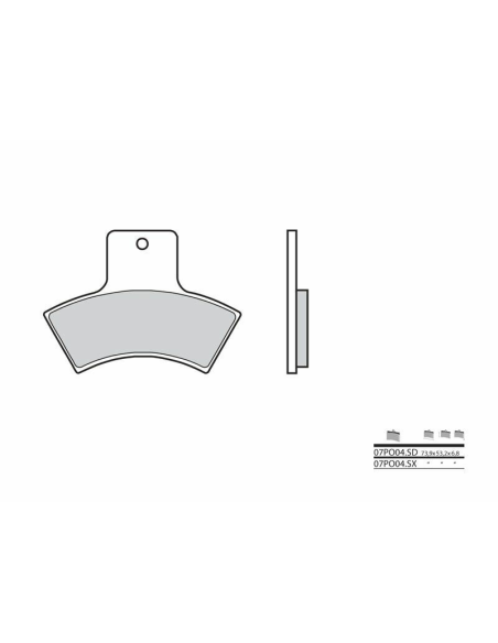 Plaquettes de frein BREMBO 07PO04SD métal fritté Quad