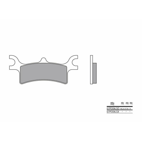 Plaquette de frein arrière BREMBO 07PO06SX métal fritté Quad