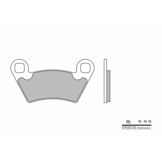 Plaquette de frein BREMBO 07PO07SD métal fritté Cross