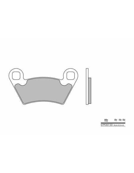 Plaquette de frein BREMBO 07PO07SD métal fritté Cross