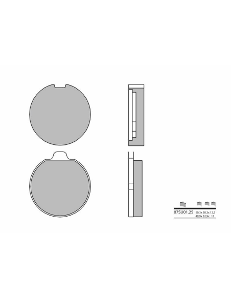Plaquette de frein avant BREMBO 07SU0125 organique Route