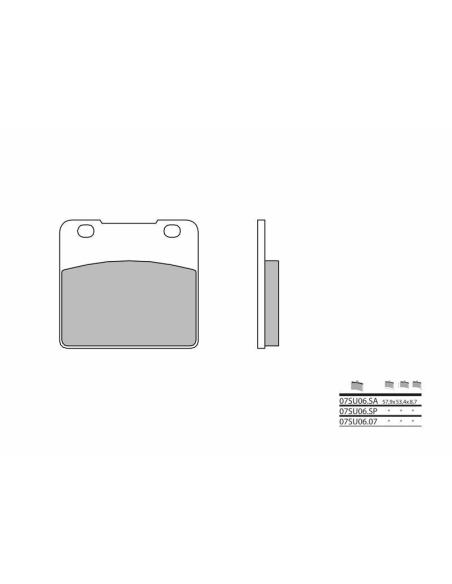 Plaquette de frein BREMBO 07SU0607 organique Route