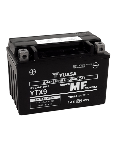 Batterie YUASA YTX9 FA sans entretien activée usine