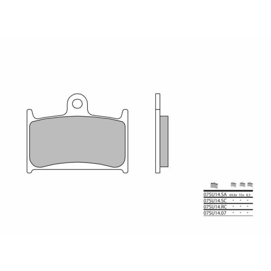 Plaquette de frein avant BREMBO 07SU1407 organique Route