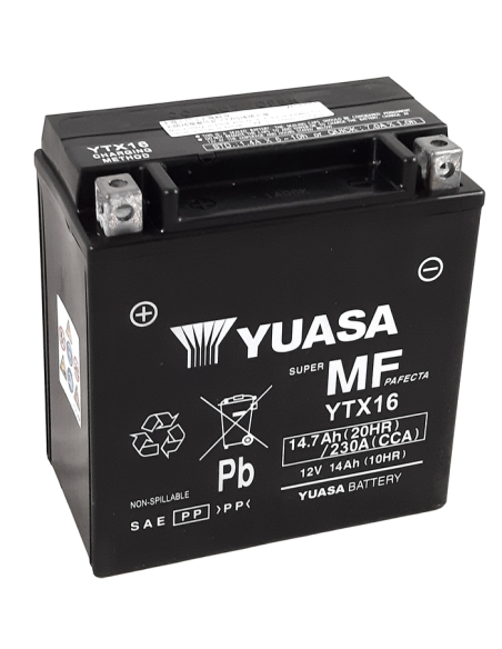 Batterie YUASA YTX16 FA sans entretien activée usine