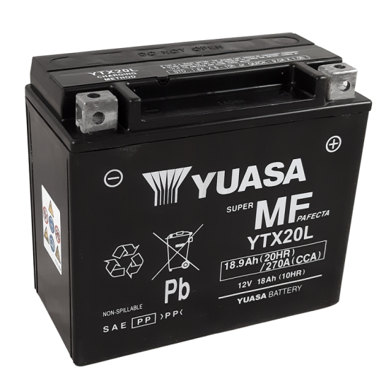 Batterie YUASA YTX20L FA sans entretien activée usine