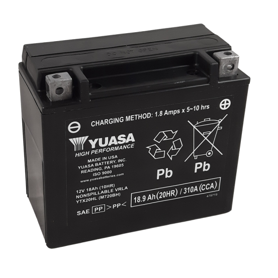 Batterie YUASA YTX20HL FA sans entretien activée usine