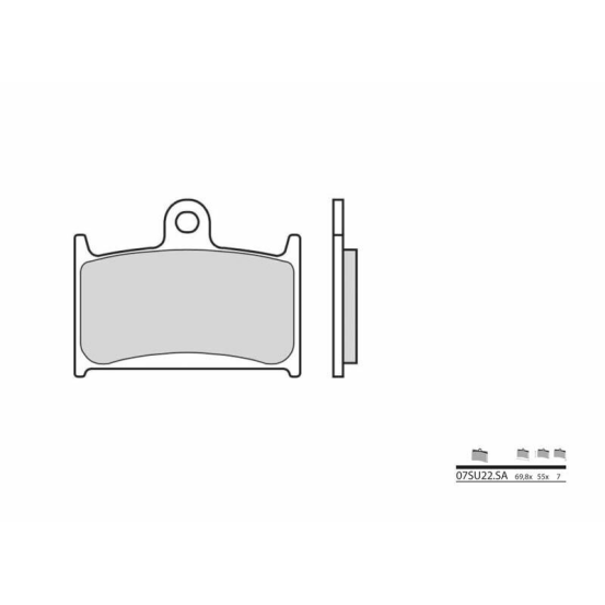 Plaquette de frein avant BREMBO 07SU22SA métal fritté Route