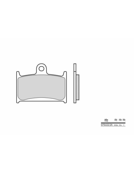 Plaquette de frein avant BREMBO 07SU22SA métal fritté Route
