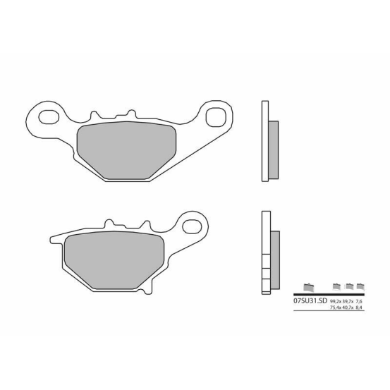Plaquette de frein arrière BREMBO 07SU31SD métal fritté Cross