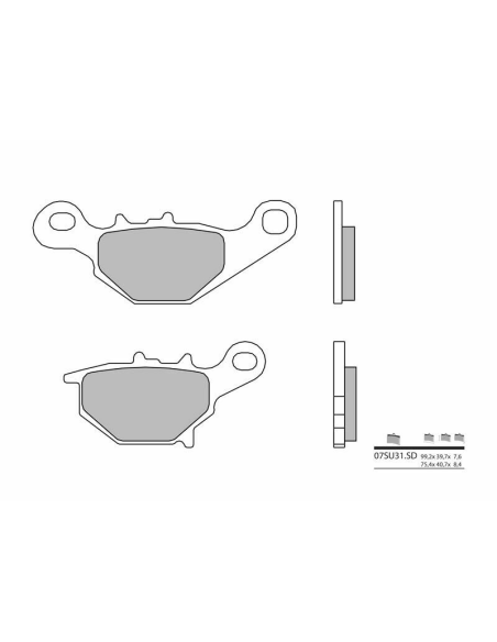 Plaquette de frein arrière BREMBO 07SU31SD métal fritté Cross
