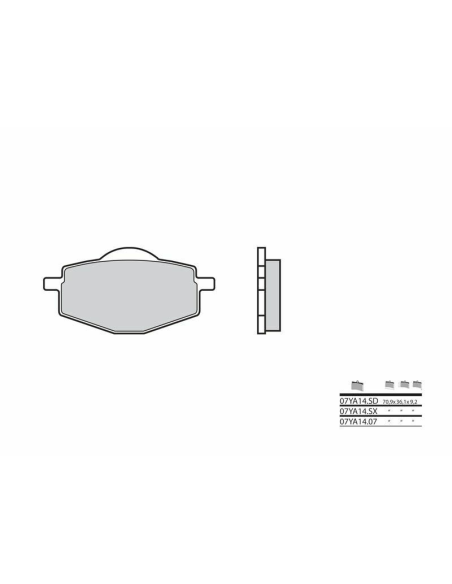 Plaquette de frein BREMBO 07YA14SD métal fritté Cross