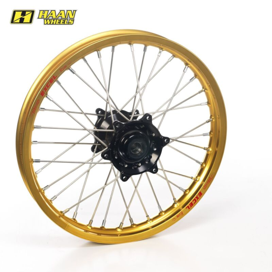 Roue arrière complète HAAN WHEELS (19x1.85) Yamaha Jante Jaune / Moyeu Noir