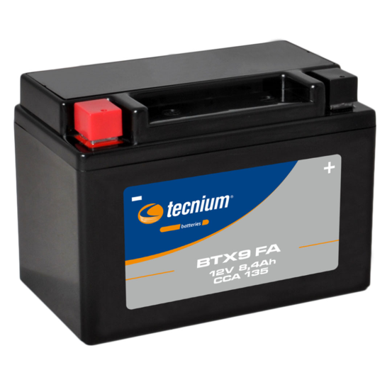 Batterie moto 12v TECNIUM BTX9 FA activée usine