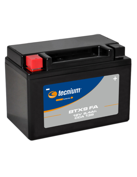 Batterie moto 12v TECNIUM BTX9 FA activée usine