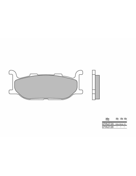 Plaquette de frein avant BREMBO 07YA2709 organique Route