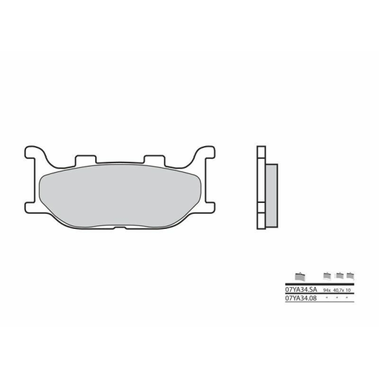 Plaquette de frein avant BREMBO 07YA3408 organique Route