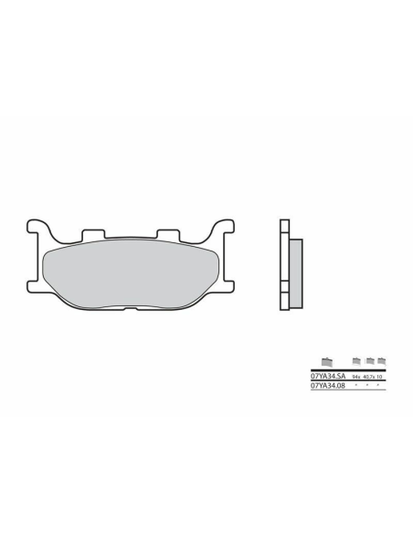 Plaquette de frein avant BREMBO 07YA3408 organique Route
