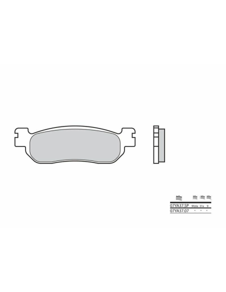 Plaquette de frein BREMBO 07YA3707 organique Route