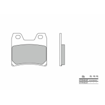 Plaquette de frein arrière BREMBO 07YA40SP métal fritté Route