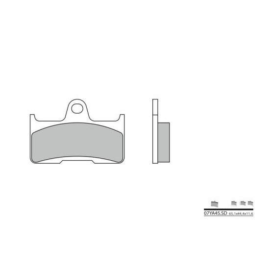 Plaquette de frein arrière BREMBO 07YA45SD métal fritté Quad