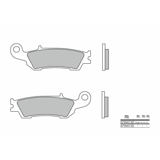 Plaquette de frein avant BREMBO 07YA47SX métal fritté Cross