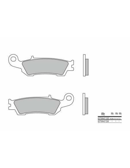 Plaquette de frein avant BREMBO 07YA47SX métal fritté Cross