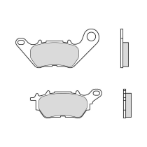 Plaquette de frein arrière BREMBO 07YA53CC organique Route