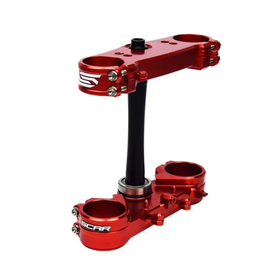 Té de fourche SCAR ACS Husqvarna 85 TC KTM 85 SX GAS GAS 85 MC OFFSET 16mm Rouge