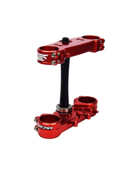 Té de fourche SCAR ACS Husqvarna 85 TC KTM 85 SX GAS GAS 85 MC OFFSET 16mm Rouge