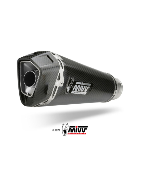 Ligne complète d'échappement MIVV Delta Race - carbone - Aprilia 660 RS 2020- TUONO 660 2021-