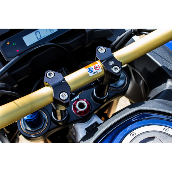 Pontets de guidon ajustables GILLES TOOLING 2DGT - Noirs - HONDA Africa Twin 1100 CRF 2020-