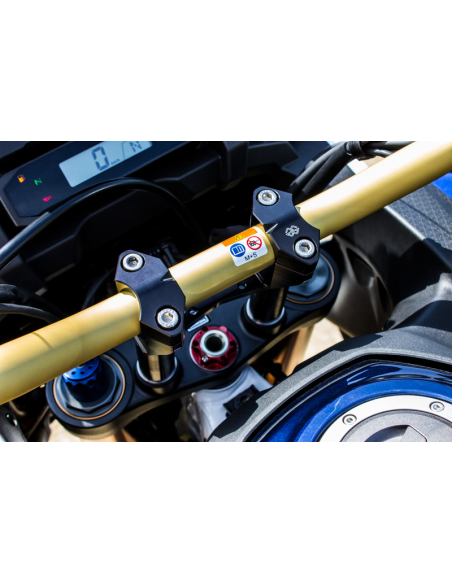 Pontets de guidon ajustables GILLES TOOLING 2DGT - Noirs - HONDA Africa Twin 1100 CRF 2020-