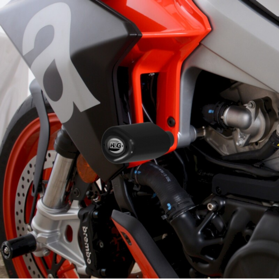 Tampons de protection R&G RACING Aéro noir - APRILIA Tuono 660