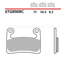 Plaquettes de frein avant racing BREMBO Carbon Tech - 07GR90RC