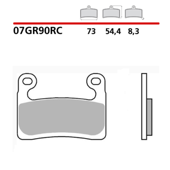 Plaquettes de frein avant racing BREMBO Carbon Tech - 07GR90RC