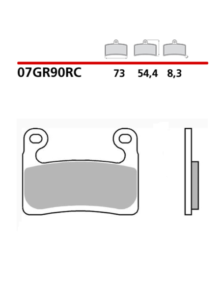 Plaquettes de frein avant racing BREMBO Carbon Tech - 07GR90RC