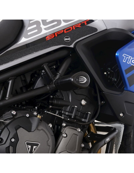 Tampons de protection R&G RACING Aéro - blanc - TRIUMPH Tiger 850 Sport