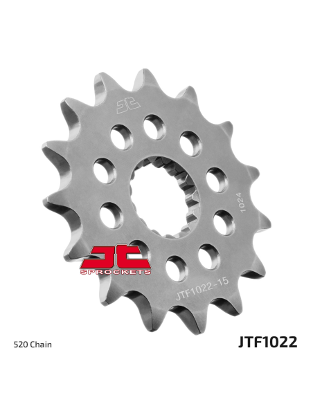 Pignon acier JT - 15 dents - Pas 520 - Réf JTF1022.15