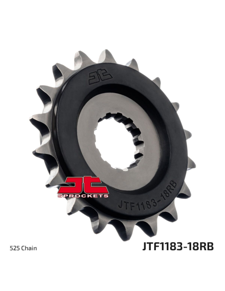 Pignon acier silencieux JT - 18 dents - Pas 525 - Réf JTF1183.18RB