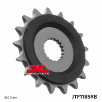 Pignon acier silencieux JT - 17 dents - Pas 520 - Réf JTF1185.17RB