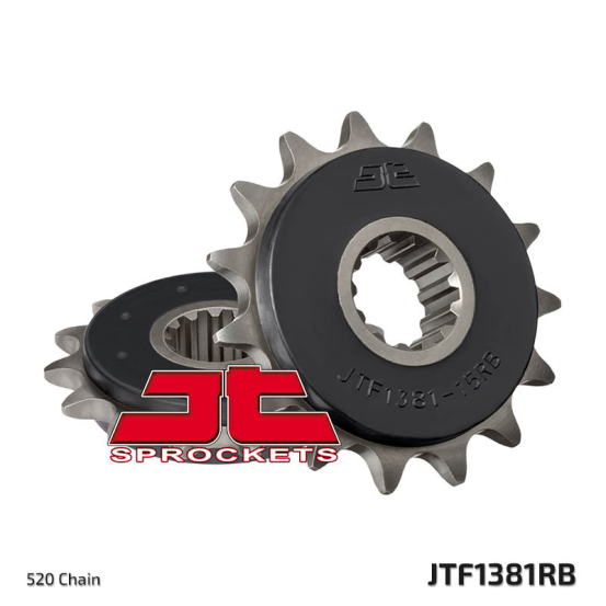 Pignon acier silencieux JT - 15 dents - Pas 520 - Réf JTF1381.15RB