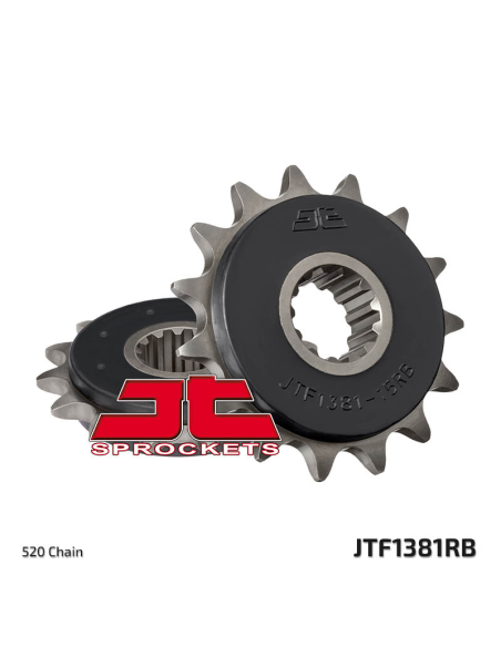 Pignon acier silencieux JT - 15 dents - Pas 520 - Réf JTF1381.15RB